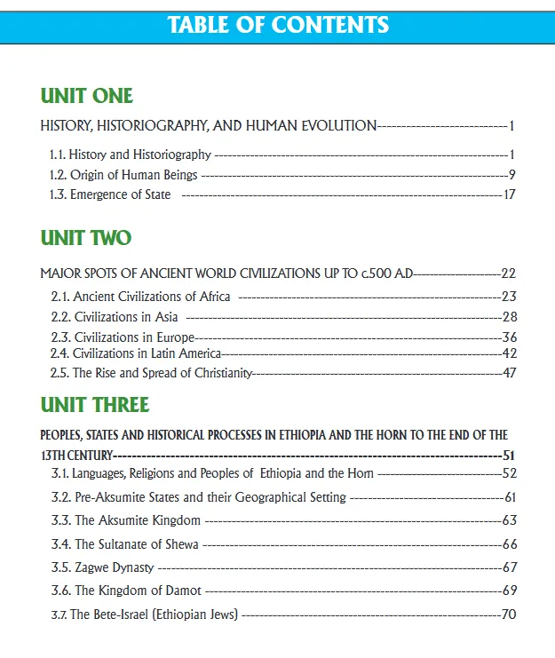 Download Ethiopian new Curriculum grade 11 history Student Textbook PDF